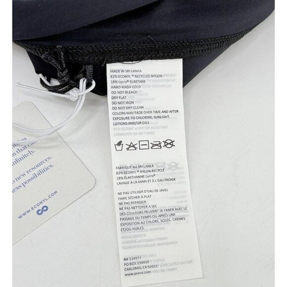 NWT prAna Summer Wave Black Bikini Swim Bottoms Sz M Minimalist Surfer - Picture 4 of 6